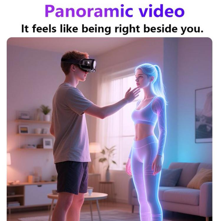 VRG Q8 Virtual Reality 3D Panoramic Gaming Mobile VR Headset, Blue Light, Standard