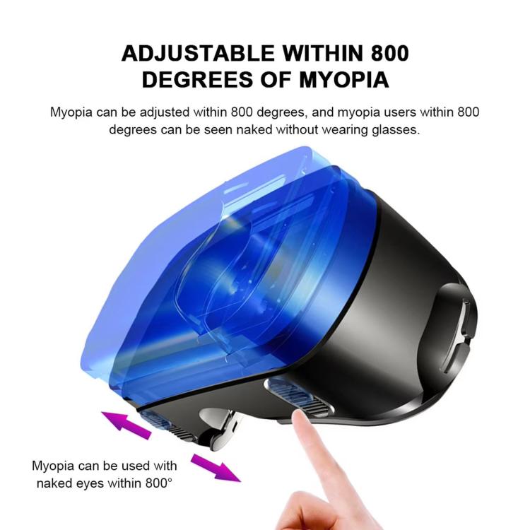 VRG Pro Mobile 3D Virtual Reality Smart VR Goggles, Blue Light (Black), No Blue Light (Black), Blue Light (White)