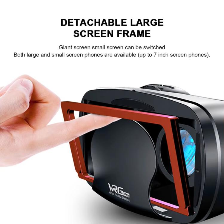 VRG Pro Mobile 3D Virtual Reality Smart VR Goggles, Blue Light (Black), No Blue Light (Black), Blue Light (White)
