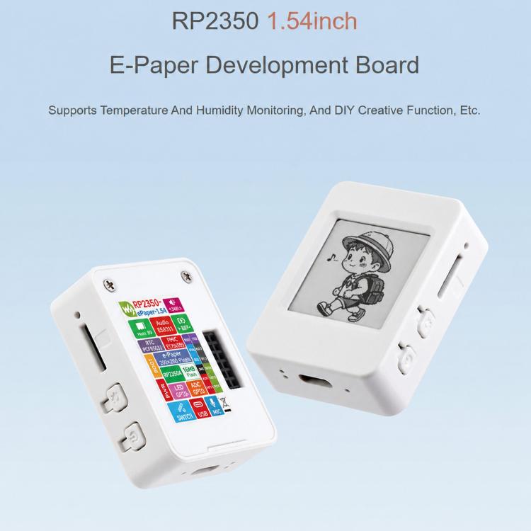 Waveshare RP2350A 1.54inch E-Paper Display Development Board 200 × 200 Resolution,, Without Touch Control, With Touch Control