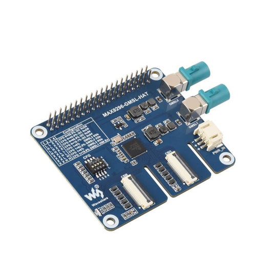 Waveshare 2-Ch GMSL Camera HAT With MAX9296A Deserializer Compatible With Raspberry Pi 5 And Jetson Orin NX/Nano, 34504