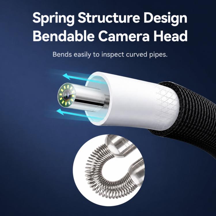 BS70F Industrial Pipeline Endoscope Sewer Pipe Wall Inspection Detector Waterproof HD Camera, 30m, 50m