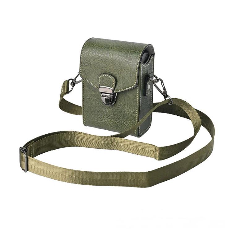 Universal Retro Camera Case Compatible with 90% Compact Cameras Litchi-Texture Protective Pouch with Shoulder Strap & Belt Loop