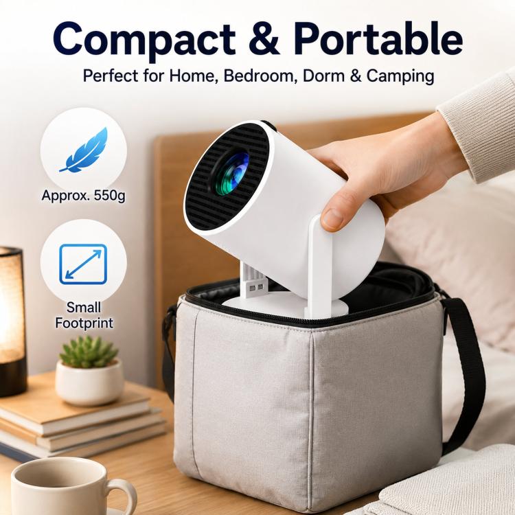 HY300 Ultra Mini Portable Short-Throw Home Projector Android 13 HD Projector, US Plug, EU Plug, UK Plug, AU Plug
