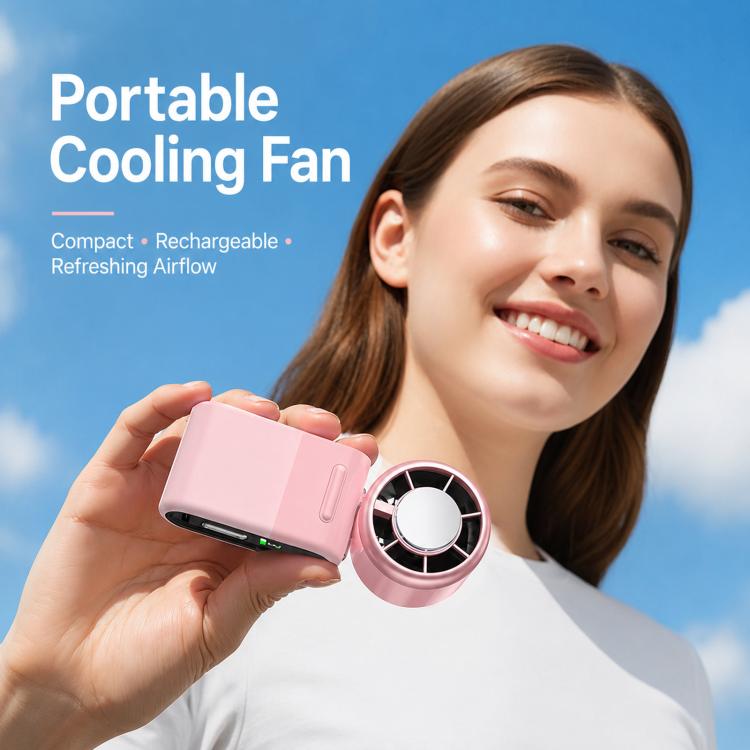 Semiconductor Ice Cooling Handheld Fan 5-Speed Turbo Mini Pocket Fan USB-C Rechargeable Small Personal Fan
