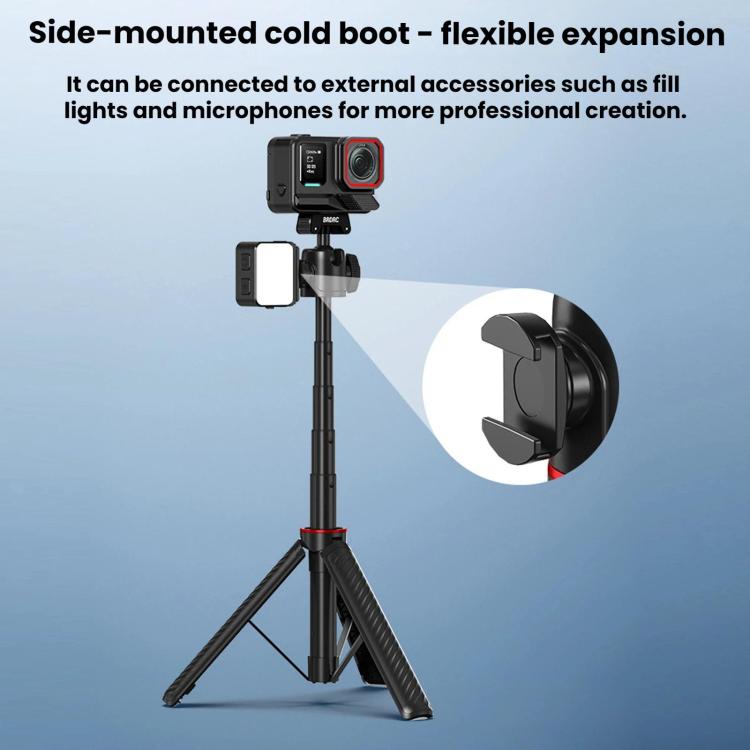 For Insta360 Ace Pro / 2 / X5 BRDRC Quick-Release Tripod Head Extension Selfie Stick