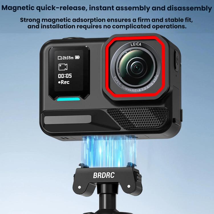 For Insta360 Ace Pro / 2 / X5 BRDRC Quick-Release Tripod Head Extension Selfie Stick
