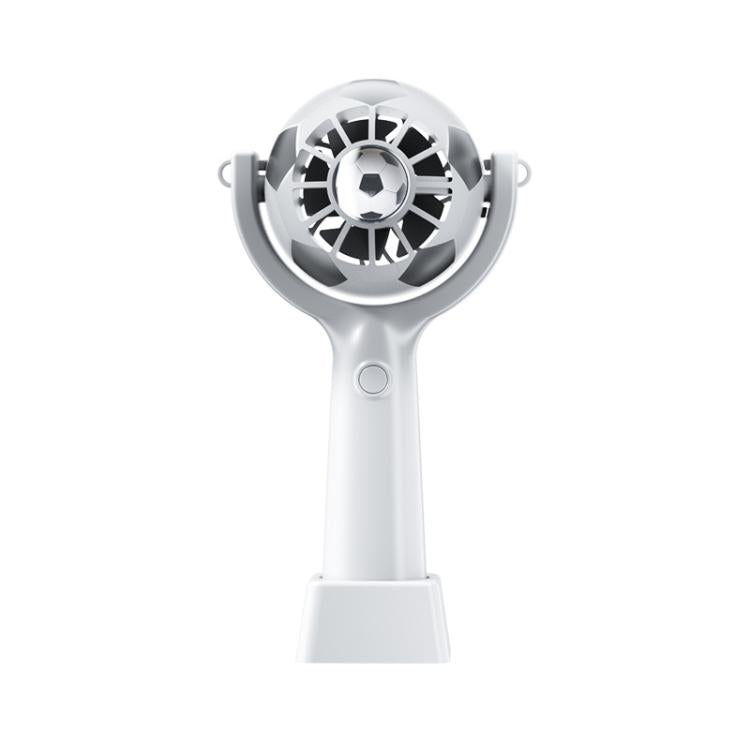 Soccer Portable Handheld Fan 360 Degree Rotatable USB Rechargeable Mini Fan with Detachable Base and Lanyard