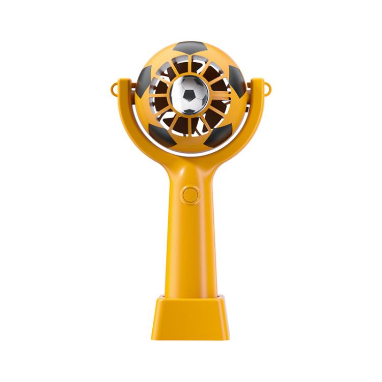 Soccer Portable Handheld Fan 360 Degree Rotatable USB Rechargeable Mini Fan with Detachable Base and Lanyard