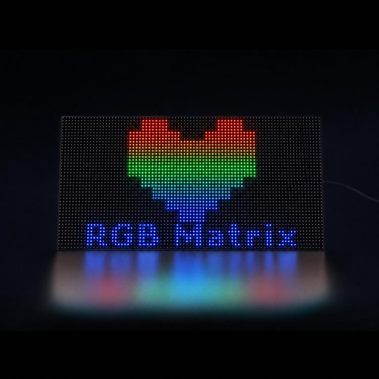 Waveshare 34431 RGB Full-color LED Matrix Panel, 4mm Pitch, 80×40 Pixels, Adjustable Brightness, 34431