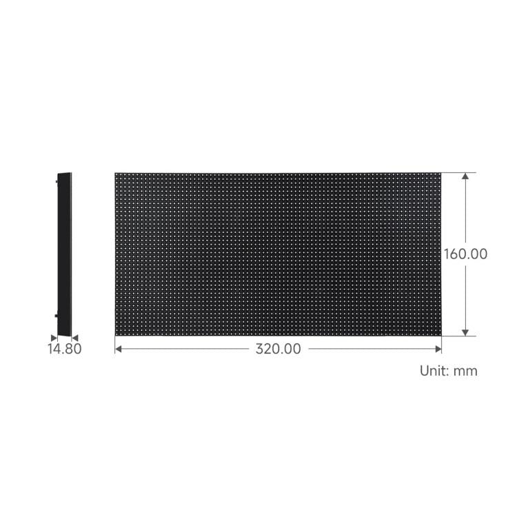 Waveshare 34431 RGB Full-color LED Matrix Panel, 4mm Pitch, 80×40 Pixels, Adjustable Brightness, 34431