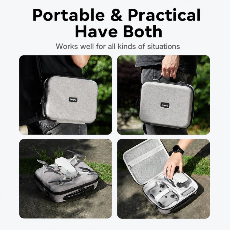 Baona BN-FD004 For DJI Mini 4K Hard EVA Carrying Case Drone Shoulder Bag Protective Storage Box, Large Gray, Large Black, Extra Large Gray, Extra Large Black