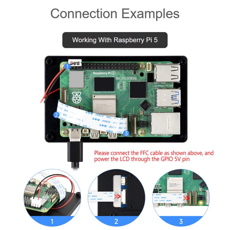 DSI Capacitive Touch Display 480 × 800 Resolution, IPS Display Panel, Waveshare 4inch, Waveshare 4.3inch