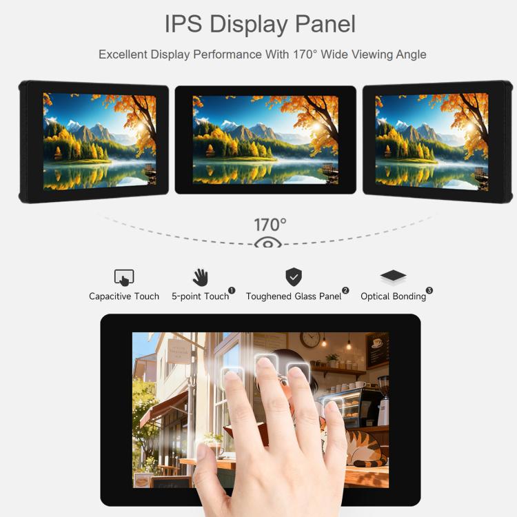 DSI Capacitive Touch Display 480 × 800 Resolution, IPS Display Panel, Waveshare 4inch, Waveshare 4.3inch