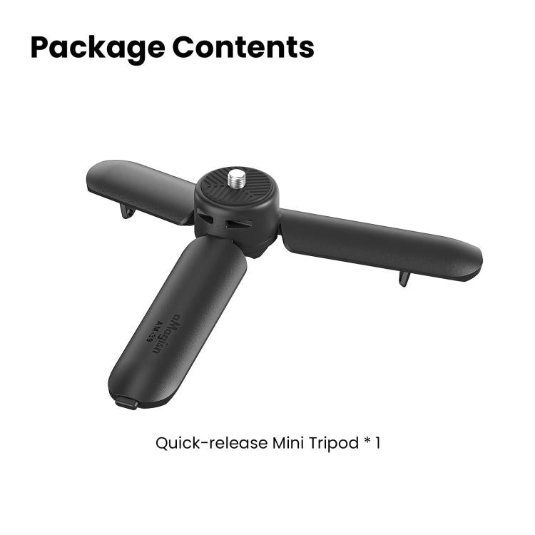 aMagisn One-Touch Open Mini Tripod 2-in-1 Pocket Handheld Grip with 1/4-inch Screw For Most Action Cameras
