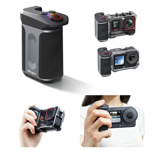 aMagisn Bluetooth Xplorer Grip Kit, For Insta360 Ace Pro 2 / Ace Pro / X5, For Insta360 GO Ultra