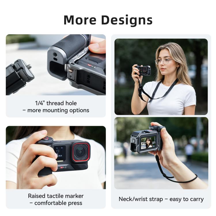 aMagisn Bluetooth Xplorer Grip Kit, For Insta360 Ace Pro 2 / Ace Pro / X5, For Insta360 GO Ultra