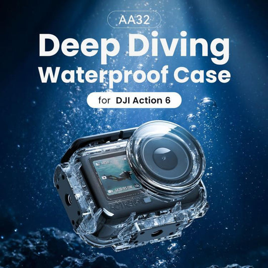 For DJI Action 6 aMagisn 60m Waterproof Case Deep Diving Housing with Dual Lock
