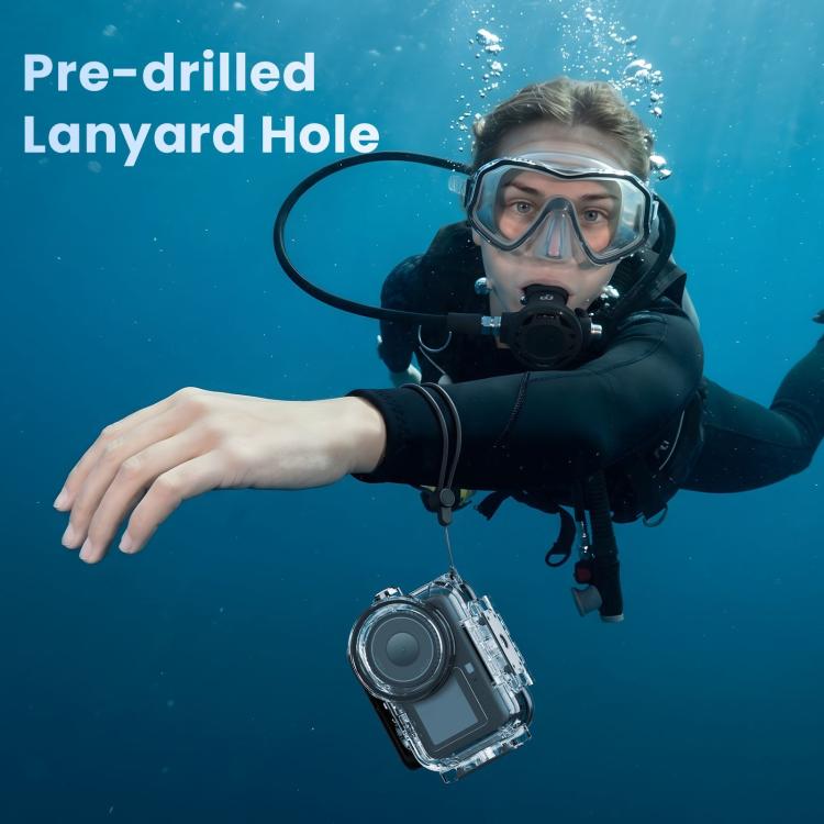 For DJI Action 6 aMagisn 60m Waterproof Case Deep Diving Housing with Dual Lock