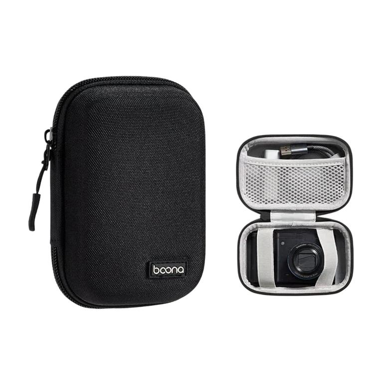 Baona BN-F004 Hard EVA Digital Camera Large Case Shockproof Camera Pouch Bag, Gray, Black, Gray Litchi-grain, Black Litchi-grain