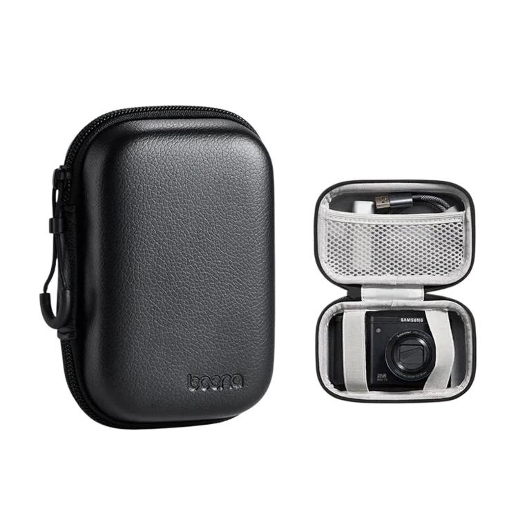 Baona BN-F004 Hard EVA Digital Camera Large Case Shockproof Camera Pouch Bag, Gray, Black, Gray Litchi-grain, Black Litchi-grain