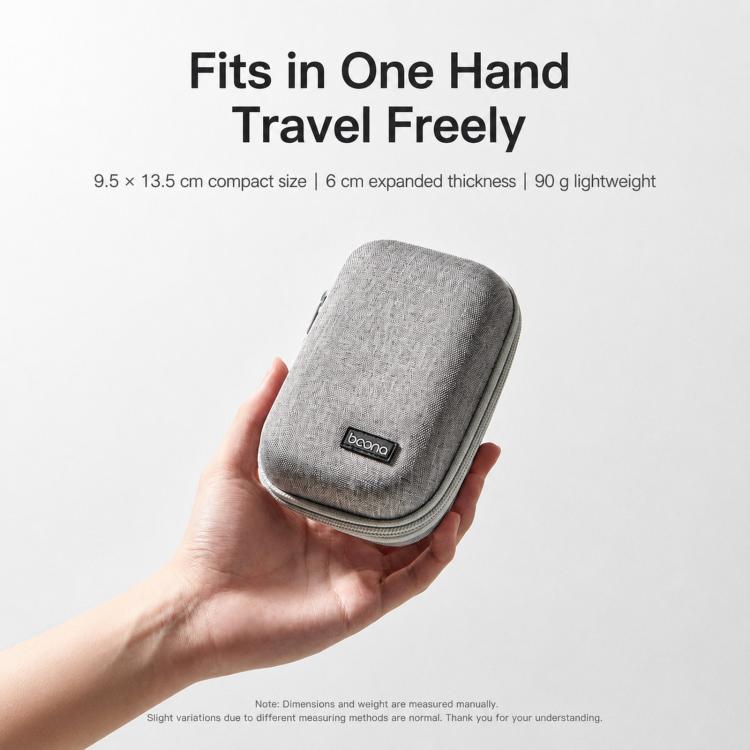 Baona BN-F004 Hard EVA Digital Camera Large Case Shockproof Camera Pouch Bag, Gray, Black, Gray Litchi-grain, Black Litchi-grain