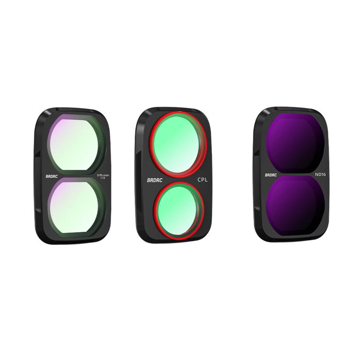 For DJI Osmo Pocket 4P BRDRC Filter Lens Protection Accessory, UV, CPL, ND16, Soft Black, Anti-Light Pollution, CPL + ND16 + Soft Black, CPL + Soft Black + Adjustable VND, CPL + Soft Black + Anti-Light Pollution + Adjustable VND