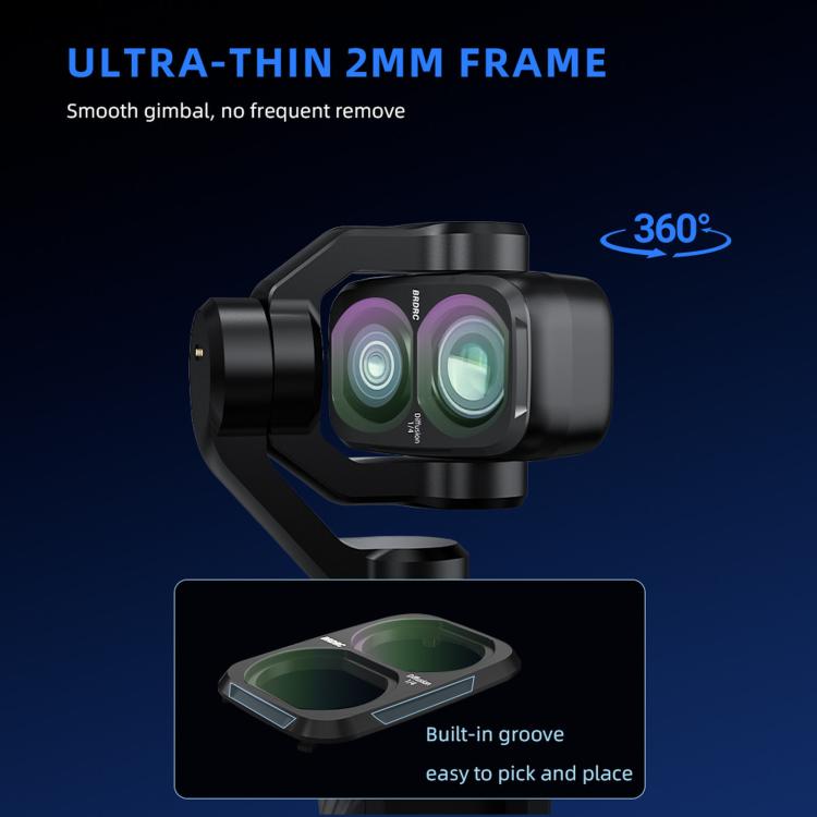For DJI Osmo Pocket 4P BRDRC Filter Lens Protection Accessory, UV, CPL, ND16, Soft Black, Anti-Light Pollution, CPL + ND16 + Soft Black, CPL + Soft Black + Adjustable VND, CPL + Soft Black + Anti-Light Pollution + Adjustable VND