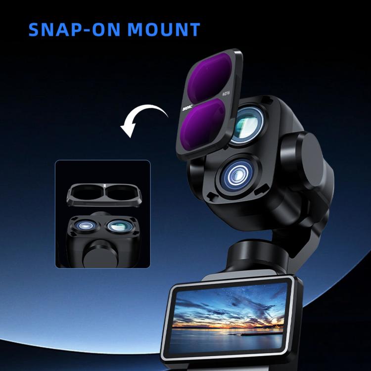 For DJI Osmo Pocket 4P BRDRC Filter Lens Protection Accessory, UV, CPL, ND16, Soft Black, Anti-Light Pollution, CPL + ND16 + Soft Black, CPL + Soft Black + Adjustable VND, CPL + Soft Black + Anti-Light Pollution + Adjustable VND