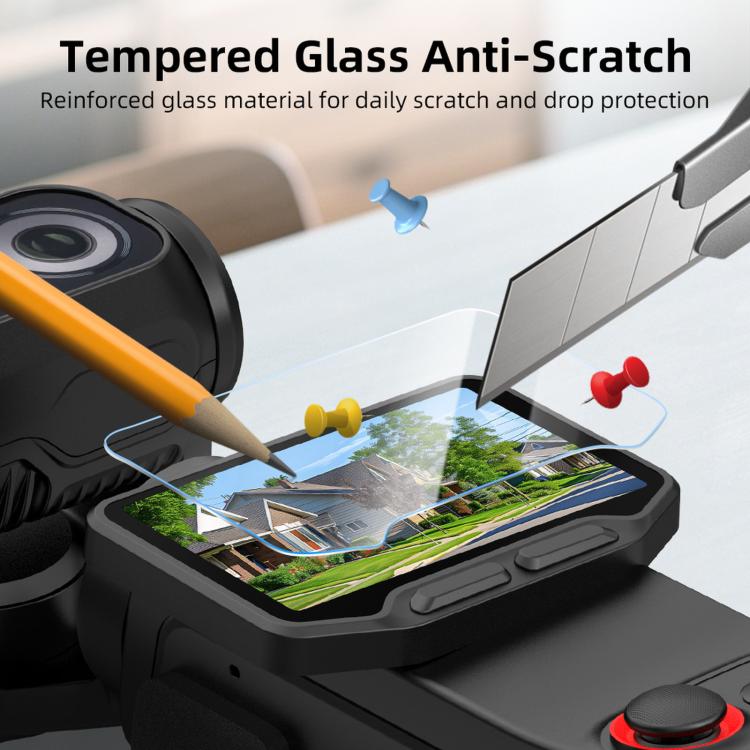 For Insta360 Luna Ultra BRDRC Jet Lens Protector AR Tempered Glass Screen Protector, Screen Protector+Tool, Lens+Screen Protector+Tool