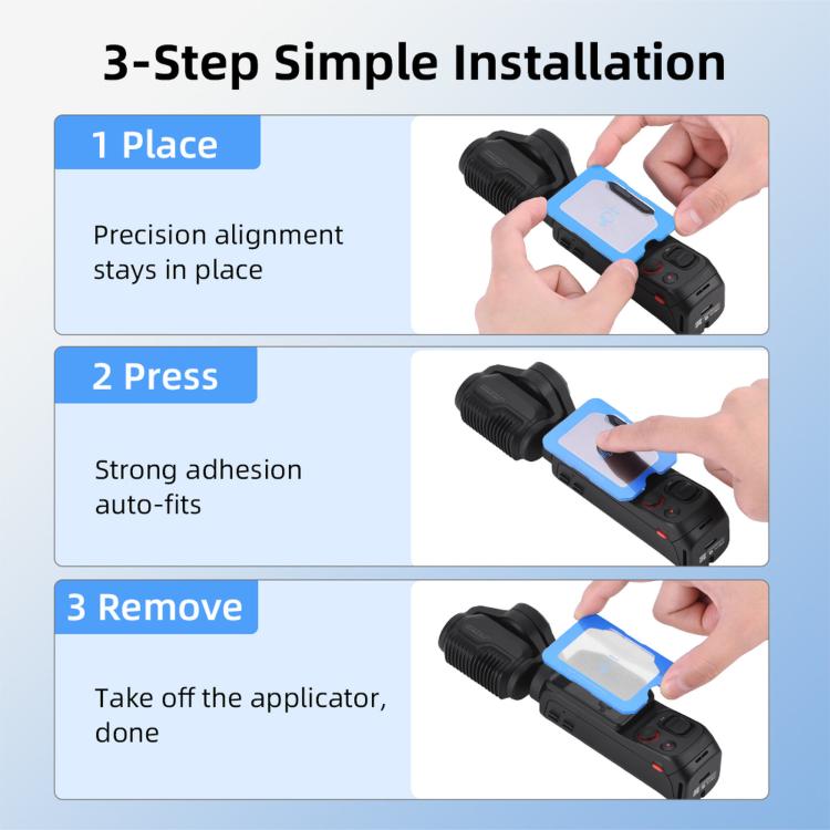 For Insta360 Luna Ultra BRDRC Jet Lens Protector AR Tempered Glass Screen Protector, Screen Protector+Tool, Lens+Screen Protector+Tool