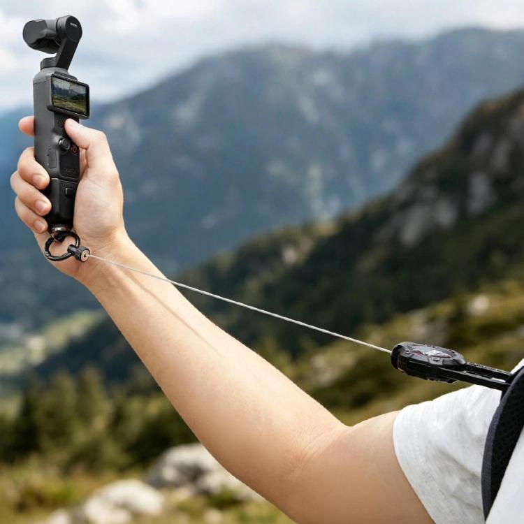 For DJI Osmo Packet 4 / 3 BRDRC Magnetic Telescopic Backpack Hook Anti-Loss Rope, Magnetic
