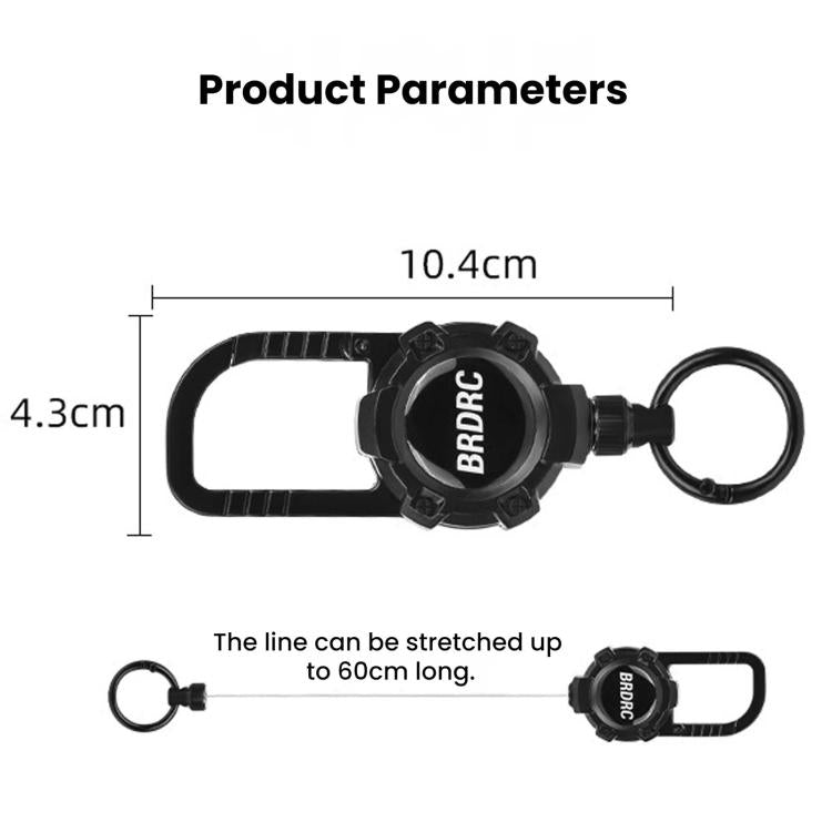 For DJI Osmo Packet 4 / 3 BRDRC Magnetic Telescopic Backpack Hook Anti-Loss Rope, Magnetic