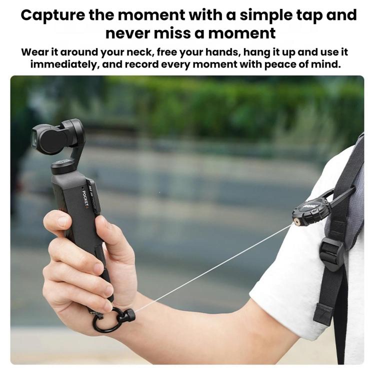For DJI Osmo Packet 4 / 3 BRDRC Magnetic Telescopic Backpack Hook Anti-Loss Rope, Magnetic