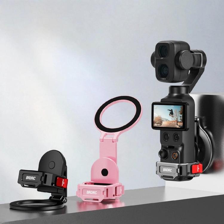 For DJI Osmo Pocket 4 / 4P / 3 BRDRC Teleprompter Magnetic Holder Cold Shoe Extender Phone Clip