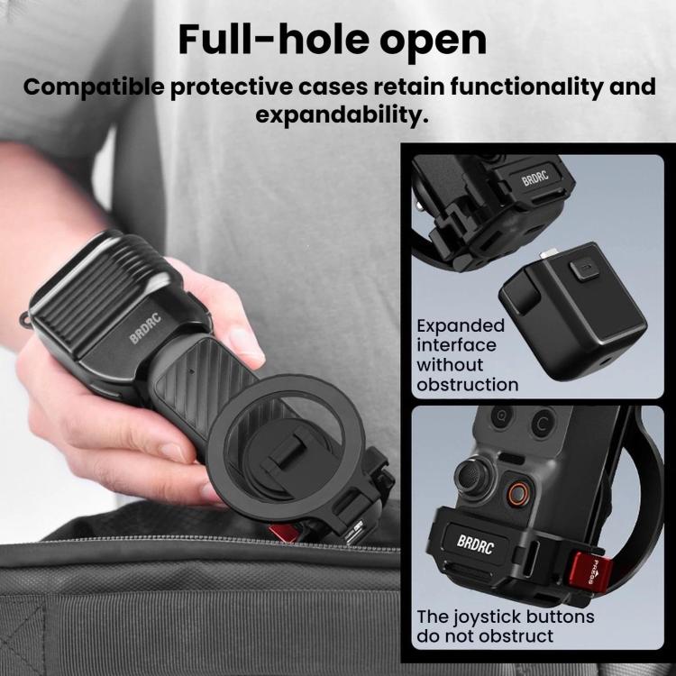 For DJI Osmo Pocket 4 / 4P / 3 BRDRC Teleprompter Magnetic Holder Cold Shoe Extender Phone Clip