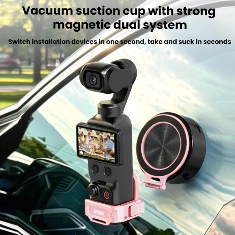 For DJI Osmo Pocket 4 / 4P / 3 BRDRC Teleprompter Magnetic Holder Cold Shoe Extender Phone Clip