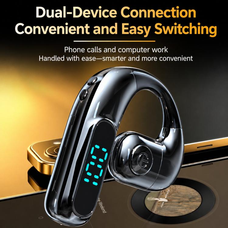P80 Open Ear Bluetooth Earphone Rotatable Wireless Business Earphone With LED Power Display, P80