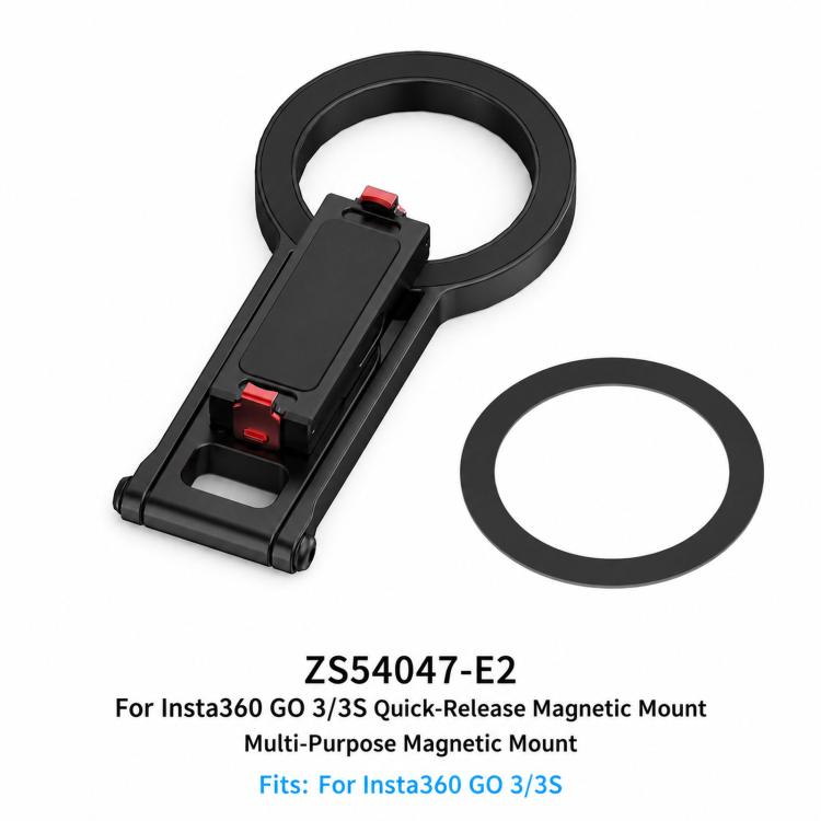 Magnetic Action Camera Mount Base, Universal 2-Prong Ball Joint, For Insta360 GO 3/3S Quick Release, For GoPro 13 Quick Release, For DJI Action 5 Pro/4/3/2 Quick Release, For 1/4inch Screw Hole Camera, Universal 17mm Ball Joint                         ...