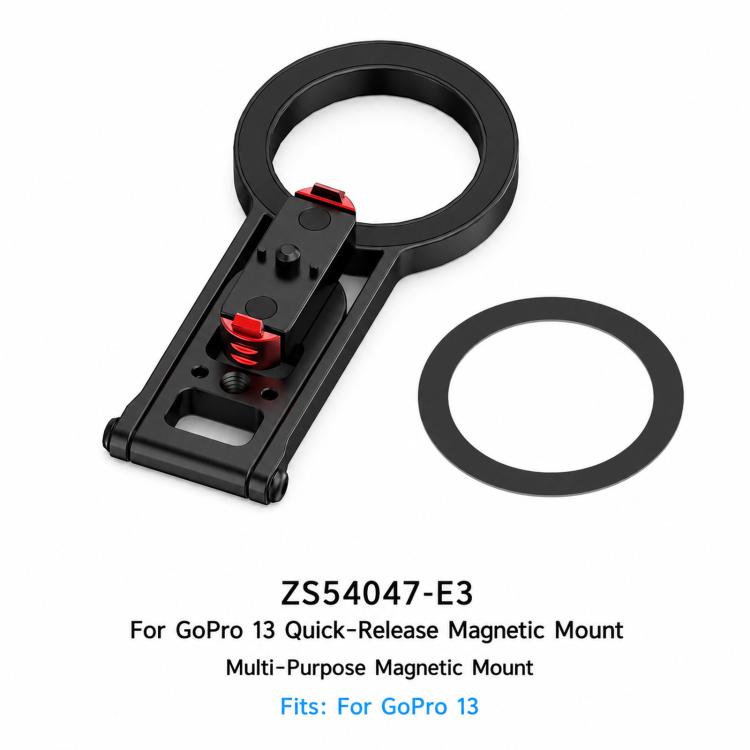 Magnetic Action Camera Mount Base, Universal 2-Prong Ball Joint, For Insta360 GO 3/3S Quick Release, For GoPro 13 Quick Release, For DJI Action 5 Pro/4/3/2 Quick Release, For 1/4inch Screw Hole Camera, Universal 17mm Ball Joint                         ...