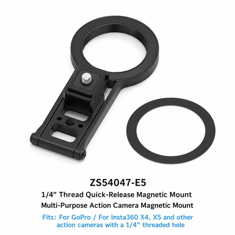 Magnetic Action Camera Mount Base, Universal 2-Prong Ball Joint, For Insta360 GO 3/3S Quick Release, For GoPro 13 Quick Release, For DJI Action 5 Pro/4/3/2 Quick Release, For 1/4inch Screw Hole Camera, Universal 17mm Ball Joint                         ...