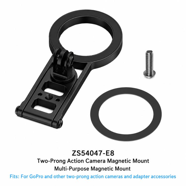 Magnetic Action Camera Mount Base, Universal 2-Prong Ball Joint, For Insta360 GO 3/3S Quick Release, For GoPro 13 Quick Release, For DJI Action 5 Pro/4/3/2 Quick Release, For 1/4inch Screw Hole Camera, Universal 17mm Ball Joint                         ...