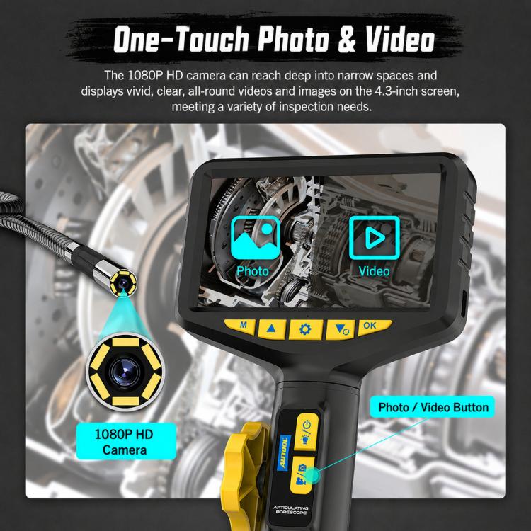 AUTOOL SVB305 1080P High Definition Visual Endoscope Deposit Inspection Tool For Auto Engine Maintenance, SVB305