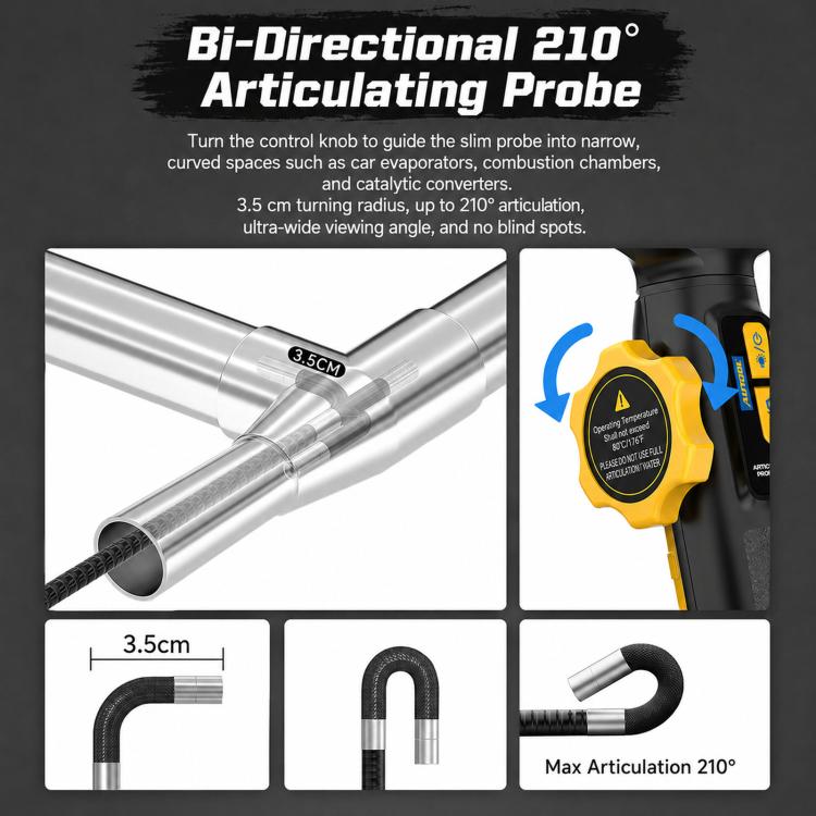 AUTOOL SVB305 1080P High Definition Visual Endoscope Deposit Inspection Tool For Auto Engine Maintenance, SVB305