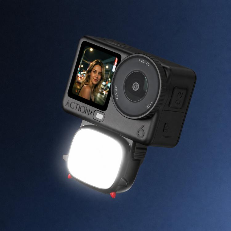 BRDRC Handheld Selfie Monster Fill Light Accessory, For DJI Osmo Action 3 / 4 / 5 Pro, For DJI Osmo Action 6 / Nano
