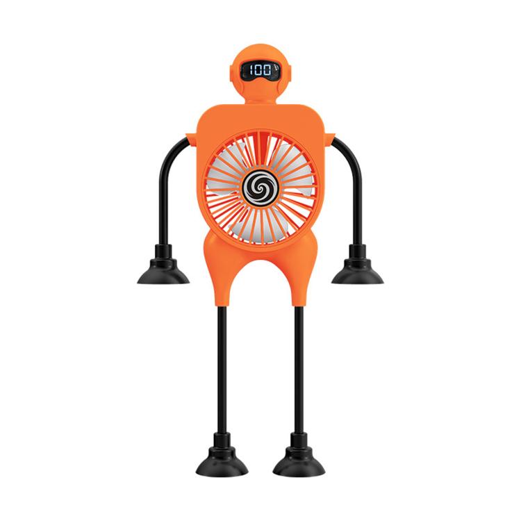 F17 Smart Digital Display Suction Cup Robot Fan 100 Speed Levels Desktop Fan
