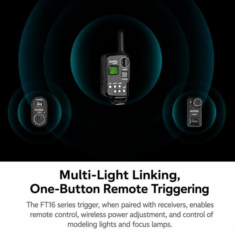 Studio Light Camera Flash Trigger, Godox Transmitter, Godox FT16 Receiver, Godox FT16 Transmitter+Receiver, Godox FT16 Transmitter+2 Receiver, Godox FT16 Transmitter+3 Receiver, Godox FT16-S Receiver, Godox FT16-S Transmitter+Receiver                  ...