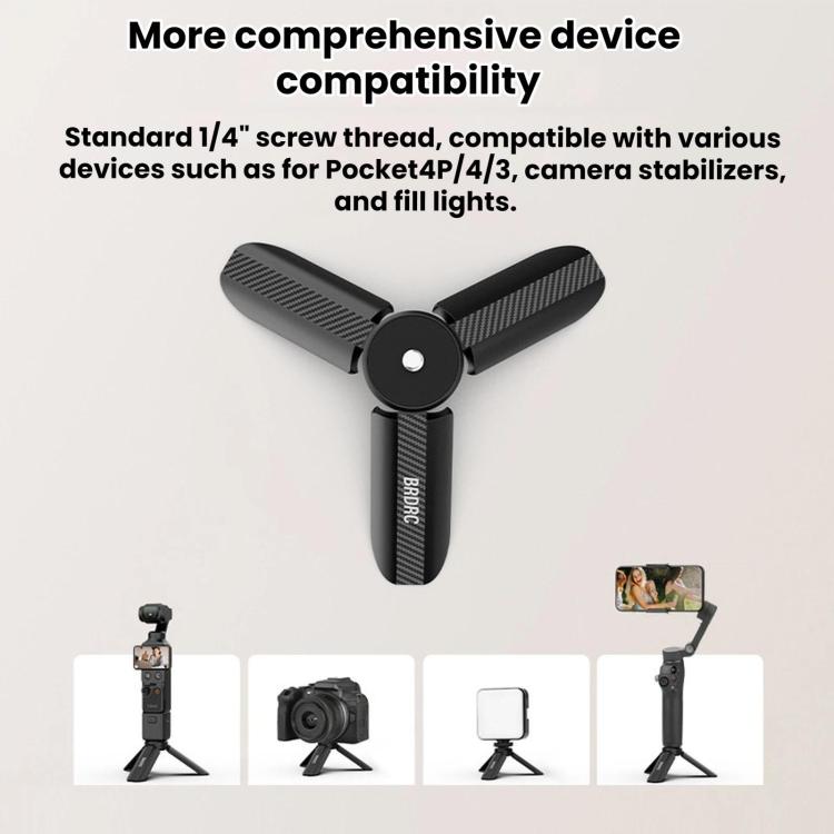 For DJI Osmo Pocket 4P / 4 / 3 BRDRC Tripod Desktop Mounting Base