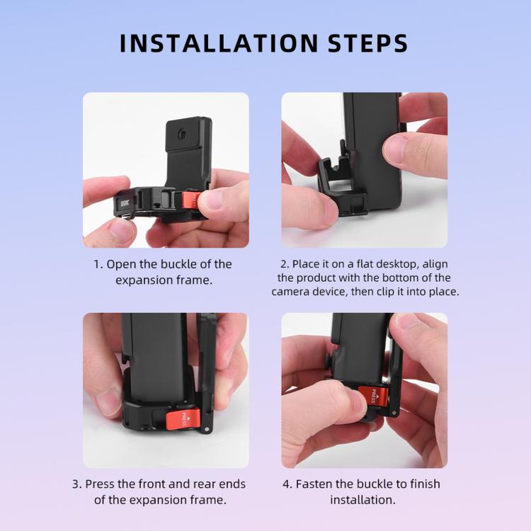 For DJI Osmo Pocket 4P / 4 / 3 BRDRC Multi-functional Magnetic Expansion Dock