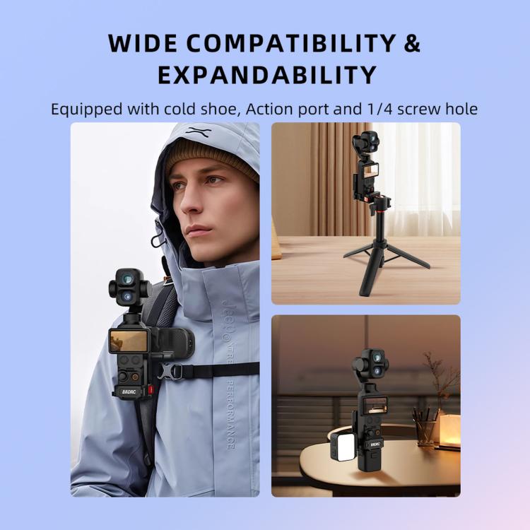For DJI Osmo Pocket 4P / 4 / 3 BRDRC Multi-functional Magnetic Expansion Dock